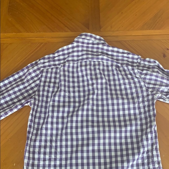 J Crew purple checkered button up - Picture 5 of 6
